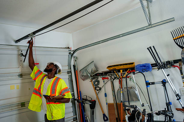Professional Garage Door Panel Replacement technician working in Toluca, IL
